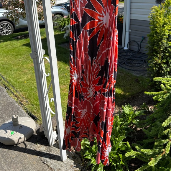 Cotton dress from The Gap, medium/tall, red/blue floral. - Picture 2 of 2